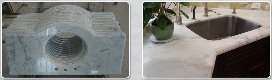 bianco carrara white marble countertop
