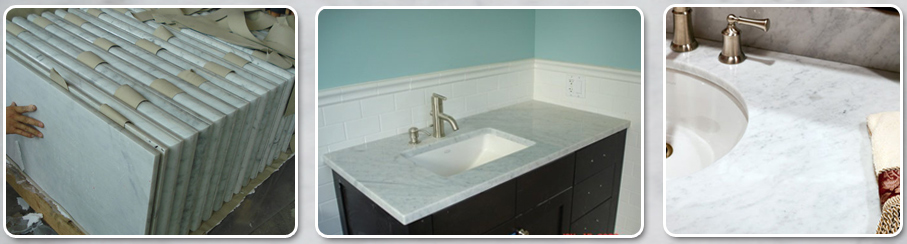 bianco carrara white marble vanity top